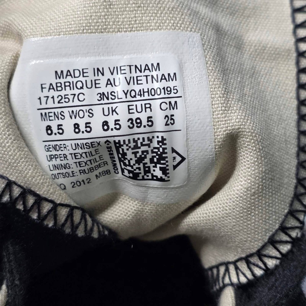 Converse Kim Jones Chuck 70 High Top Black Egret Sneakers Men's 6.5 Women's 8.5 - Picture 10 of 16
